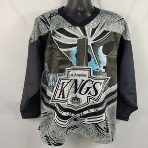 NHL LA Kings Vintage 1990s All-Over Print Hockey CCM Maska Jersey Men's Medium